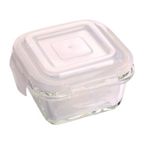 Baby food supplement glass steamed bowl steamed cake container high temperature mini square baby fresh box dense B