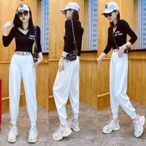 Eurcargo Sportswear Suit Woman Spring Autumn 2022 New Ocean Gas Loose Trendy Kharen Pants Casual Fashion Two Sets