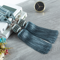 Curtain rope adhesive hook strap a pair of European curtain tie belt accessories light luxury hanging ball double ball decoration high-grade