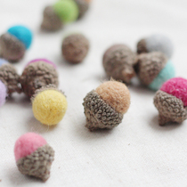 April hand-made students self-made creative gifts wool felt DIY poke wild natural acorn shell