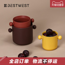 BEST WEST Creative Dry Fruit Pan Swing Piece Modern Ceramic Fruit Plate European-style Tea Table Candy Basin Light Extravagant