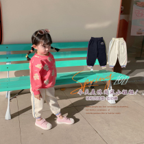 Girls Sports Pants Kindergarten Pants 2021 New Spring and Autumn Dress Cute Children Pants Wear Baby Casual Pants