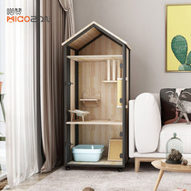 Miaozan solid wood cat cage Cat villa luxury three-story small and medium-sized cat climbing frame Cat apartment cat house double-layer cat cabinet