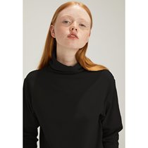 square houlest slim inside with solid color high neck long sleeve knitted slim base shirt Womens thin top