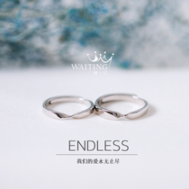 Mobius ring sterling silver couple ring a pair of students male and female ring simple adjustable niche design gift