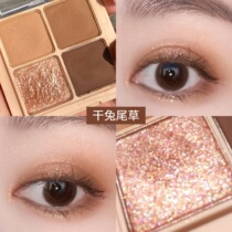 Lazy four-color eye shadow plate ins super fire flash powder pearlescent anti-level price student mini fresh niche earth color