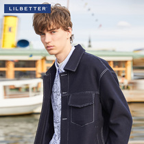 Lilbetter denim jacket mens autumn and winter ins Port wind coat retro trend casual jacket handsome autumn trend