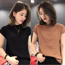 Hong Kong 2022 Summer new t-shirt womens tennis red short sleeve ice-knitted sweatshirt loose half-height collar 100 hitch