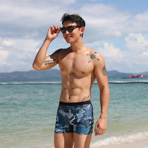 2019 New Mens swimming trunks breathable sports swimming shorts four corner boxers mens swimming hot spring shorts