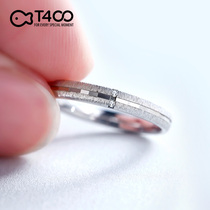 Original design brushed couple ring Sterling silver pair of women and men simple literary love keepsake long distance love ring