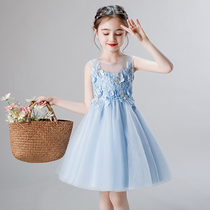 Princess Dress Girls Summer Dress Western style Childrens Clothing Childrens Puff yarn dress Fairy skirt Temperament Sundress summer