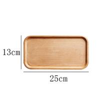 Solid wood tray whole wooden plate Japanese sushi dinner plate rectangular beech wood log dish tea plate size snack plate