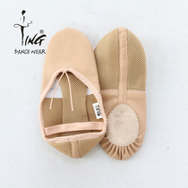 Chen Ting Mesh Leather Ballet Soft Shoes Cat Paw Shoes Soft Bottom Shoes Practice Utiliti Shoes Full Leather Head Soft Shoes New Breathable