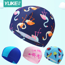 Kids Swimming Hat Girls Cartoon Comfort Cloth Hat Baby Boys Swimming Stretch Hat Boys Girls Swimwear