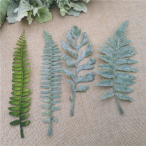 Garland material wedding candy box accessories Christmas DIY simulation flocking grass White Frost grass antlers grass leaves fake leaves