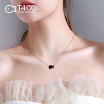 T400 clownfish necklace female 2021 new sterling silver light luxury niche design Agate clavicle chain birthday gift