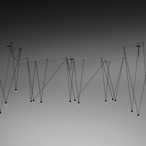 Postmodern headboard minimalist line lamp DIY line chandelier dining room bedroom exhibition hall Living Room Terrace Creative Personality Pendant