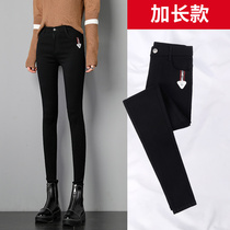 Leggings womens 2021 Spring and Autumn new extended velvet high waist slim wear elastic Magic small foot pencil pants