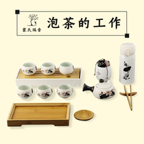 Montessori puzzle daily life teaching aids for children making tea work Montessori set family house toys