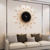 Nordic light luxury watch wall clock Living room creative household fashion atmospheric Quartz clock Modern simple decorative hanging watch