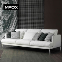 MFOX Nordic simple modern latex down sofa complete fabric double three-seat removable and washable sofa combination