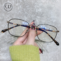 Square myopia glasses female Korean version of the tide can be equipped with degree Net red retro literary round face plain face eye frame men