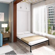 Minimalist modern balcony Living room Invisible bed linen under-bed multifunctional wall bed leaning against wall folding bed cabinet