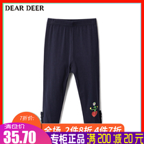 Didi deer 2019 summer new girl pants children cute lace thin casual leggings girl ankle-length pants