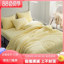 Marshmallow soft texture South Korea environmental protection natural filament folds embroidered quilting antibacterial quilt quilt