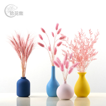Wheat dried flower bouquet Morandi decoration with Vase ornaments small Daisy dried flower real flower set Dry Branch art