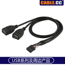 U2-329 Desktop Board 9Pin double Port USB 2 0 Two port expansion line double port extension cable 50cm