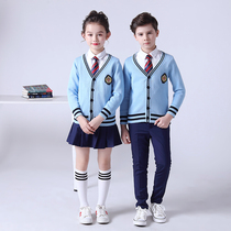 Primary school uniforms Children's Games class uniforms kindergarten costume three-piece performance British style spring autumn suit