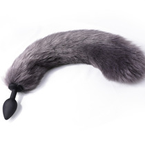Keel bendable fox tail anal plug Sex female products Mild sm small novice vestibule silicone soft plug