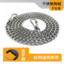 Stainless Steel Pooch Traction Rope Small Medium Sized Large Canine Dog Chain Golden Fur Mound Dog Chain Son Iron Chain