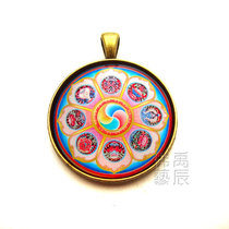 YC6340 boutique See Heard Relief Mantra Round the round Buddha medal necklace Tibetan getaway The knot is set to make a pattern
