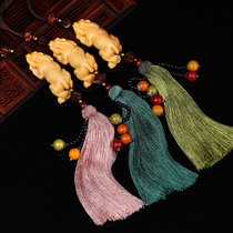 Boxwood Pingxiu car pendant car interior accessories rearview mirror decoration products creative personality senior atmosphere men and women