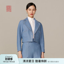 China Ya Ying womens temperament commuter high waist profile short jacket jacket 2021 summer new 1232A