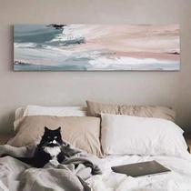 Pure hand-painted oil painting large landing Nordic light luxury living room sofa three-dimensional bedside decorative painting abstract minimalist hanging painting