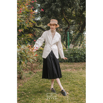 Painted moon Design 12 Individually Cut Piece Splicing Black Day Type Plexor Skirt Summer Temperament Tightness Waist Mid Length half body dress