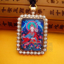 YC538 new diamond-studded boutique Lotus Master thangka brand necklace Tibetan dharma will bond pendant Buddha portrait pendant