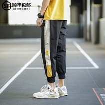 Tide brand spring and summer thin style ins ankle-length pants male loose student sports and leisure overalls trend Joker