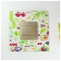 Restaurant Wall Fire switch protection wall stickers environmental protection glass switch patch switch socket set kitchen decoration switch stickers