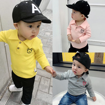 Baby clothes mens coat spring cotton long sleeve spring and autumn female baby T-shirt base shirt 6-12 months 0 a 1 year old 3