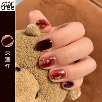 Deep Wine Red Nail Polish Gel 2022 New Autumn Winter Display White Car Centrie Series Net Red Pop Color Medecine Shop Special