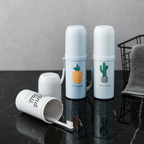 Wash mouth cup Travel toothbrush box with lid creative brush cup for womens suit