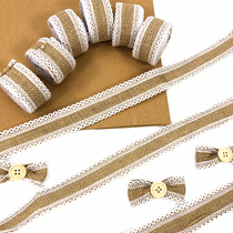 Kindergarten wall decoration Lace Sackcloth Handmade accessories Work bag border cloth Ring creative diy materials New