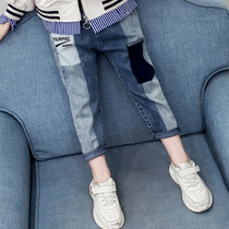 Boys jeans childrens pants spring and autumn 2020 new foreign childrens clothing Korean version of the big childrens pants girls tide