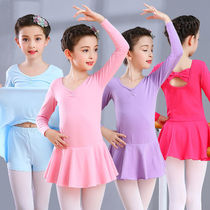 儿童舞蹈服装春秋女童练功服女孩长袖跳舞芭蕾舞裙夏季中国舞衣服