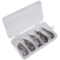 Crank hook lock needle set 50 pieces Soft bait single hook Soft maggot soft hook Texas Fishing Set Fishing gear Sea fishing accessories