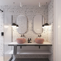 Fish love sugar modern simple tile Nordic kitchen toilet terrazzo 75x300 tile balcony background wall tiles